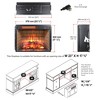 QingMoon Electric Fireplace Stove, 23" Infrared Quartz Heater with Wall Tiles Background and Overheat Protection, 1500W for Living Room, Bedroom - 3 of 4
