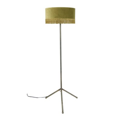 Metal Floor Lamp with Cotton Velvet Shade - 3R Studios