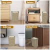 Chery Life 2.6 Gallon Small Rattan Trash Can with Press Top Lid - 3 of 4