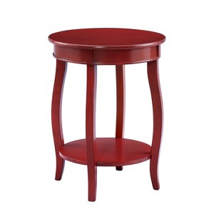 Lindsay Round Table with Shelf Red - Powell Company