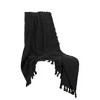 HomeRoots Black Woven 100% Woven Textured Cotton Throw Blanket - 4 of 4