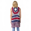 Women's Victory Cotton Crochet Fringe Vest Americana Patriotic - COCO + CARMEN XXL - 2 of 4