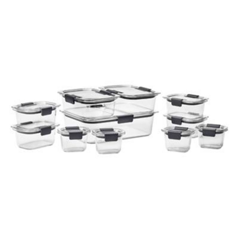 Rubbermaid Brilliance 22pc Plastic Food Storage Container Set Clear, 1 of 7