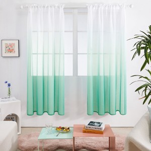 Deconovo Ombre Sheer Curtain Panel Pair(2 Panel) - 1 of 4