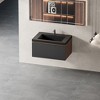 Christopher Knight Home Annabelle Modern Wood Striped Wall-Mounted Bathroom Vanity with Soft-Close Drawer and Quartz Sand Basin - 2 of 4