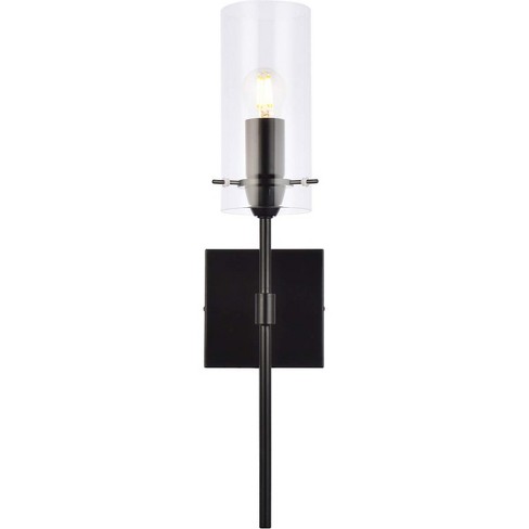 Elegant Lighting Elsreth 1 light black wall sconce - image 1 of 4