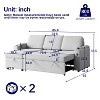 MAYEERTY 85.8 Inch Sleeper Sofa 2 in 1 Pull Out Sofa Bed with Storage Charging Port Sofa Sleeper - 4 of 4