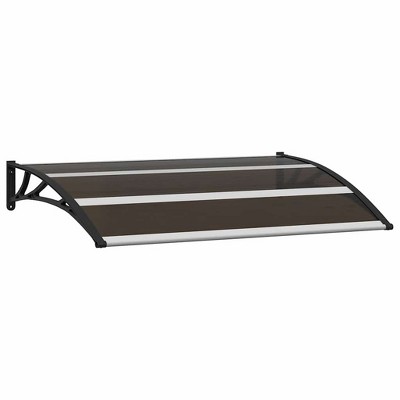 vidaXL Door Canopy Black 47.2"x29.5" PC