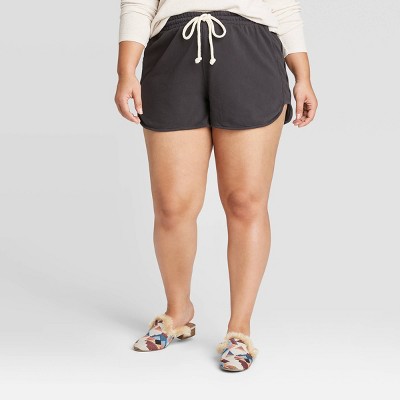 plus size french terry shorts