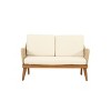 CAVINAS Patio Conversation Sets with Coffee Table, Rattan Outdoor Furniture Set, Modern Patio Chairs Set for Backyard, Teak - 3 of 4