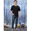 Lars Amadeus Men's Metallic Slim Fit Night Club Disco Shiny Faux Leather Pants - 2 of 4