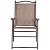 Tangkula 2-Piece Folding Outdoor Patio Chair Sling Back Camping Chair with Armrest & Pillow - 4 of 4