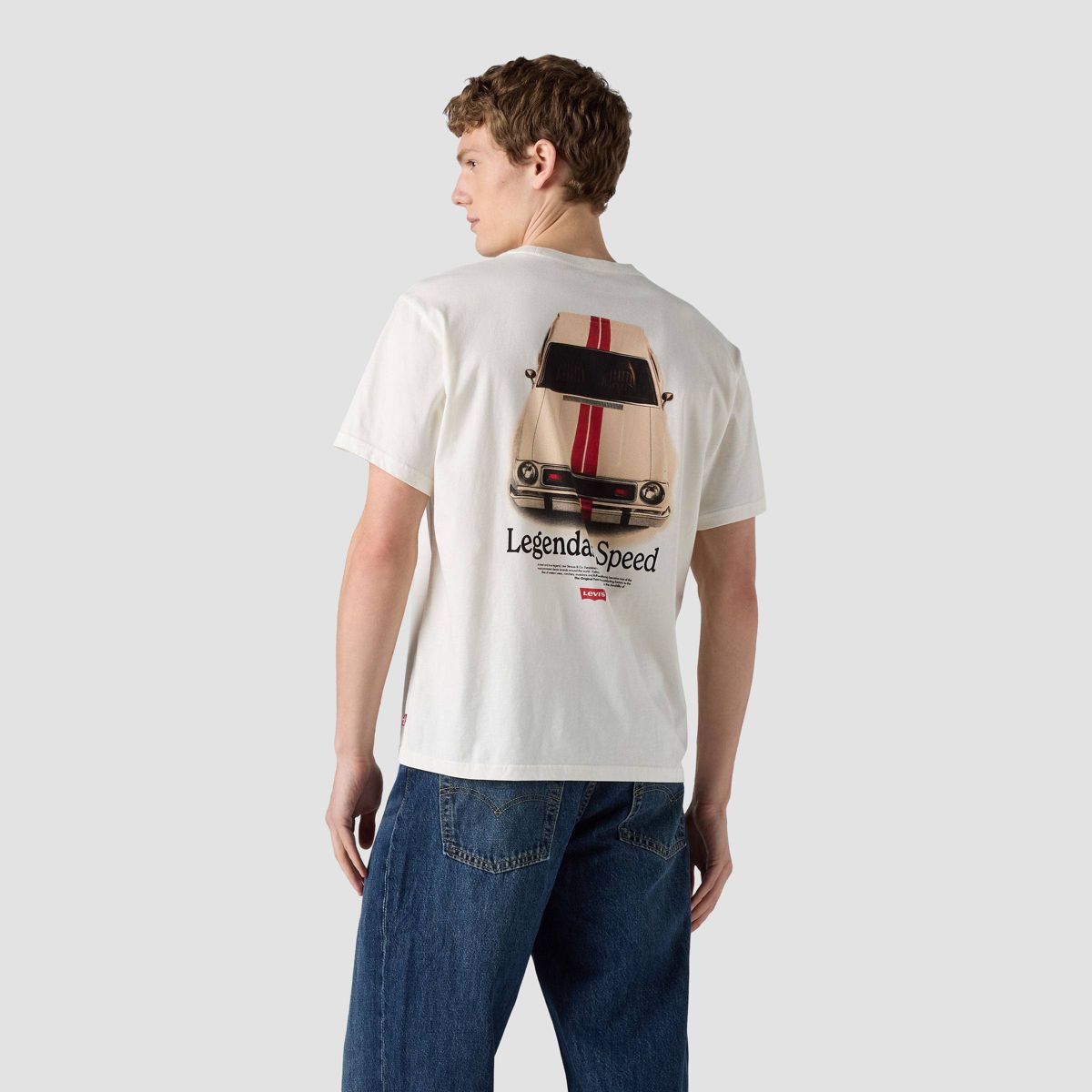 Levi's® Men's Relaxed Fit Short Sleeve Egret Legendary Speed T-Shirt - Off-White - thumbnail 2