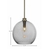 Toltec Lighting Kimbro 1 - Light Pendant in  New Aged Brass with 13.75" Smoke Bubble Shade - 2 of 2