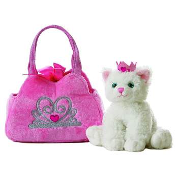 Aurora Fancy Pals 8" Princess Kitten Pet Carrier Pink Stuffed Animal