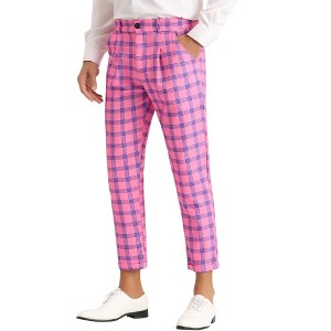 INSPIRE CHIC Men's Stretch Pleated Front Formal Dress Pants - 1 of 4