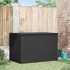 Outdoor Storage Box Black PE Rattan, Powder-Coated Steel - 2 of 4