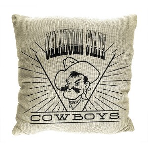 NCAA Oklahoma State Cowboys 26 x 26 Woven Tapestry Pillow - 1 of 4