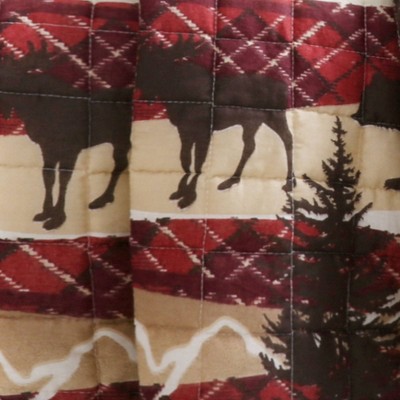 Holiday Lodge Red and Brown Sherpa Reversible Throw Blanket