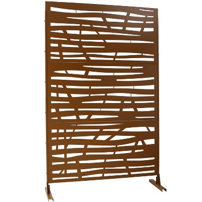 Grungis 76" H×48" W Freestanding Privacy Fence,Outdoor Privacy Screen for Balcony,Patio,Garden