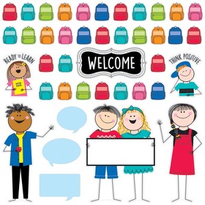 Creative Teaching Press® Stick Kids All Are Welcome Bulletin Board Set - 1 of 4