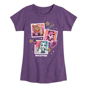 Girls' - Mattel - Girl Squad Pop Art Fitted Short Sleeve Graphic T-Shirt - 1 of 4