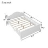 Sapphtopaz Wood Bed Frame with Headboard & Safety Guardrails for Kids Platform Bed with Slat Support Bedroom Daybed for Girls and Boys - 3 of 4