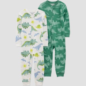 Carter's Just One You® Toddler Boys' 2pk Cotton Snug Fit Footed Pajama - 1 of 3