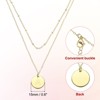 Unique Bargains Women's Gold Tone Disc Pendant Letter Necklace - 2 of 4