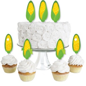Big Dot of Happiness It's Corn - Dessert Cupcake Toppers - Fall Harvest Party Clear Treat Picks - Set of 24 - 1 of 4