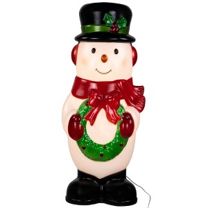 Northlight 36" Lighted Blow Mold Snowman Outdoor Christmas Decoration - 1 of 4