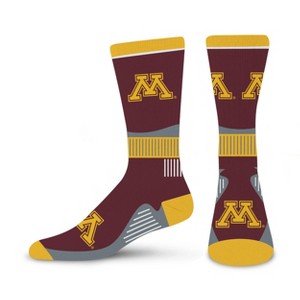 NCAA Minnesota Golden Gophers Socks: Crew, Cushioned Heel & Toe, Knit, Adult Large - 1 of 3