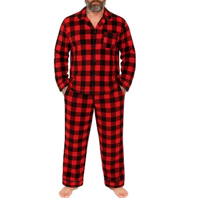 ADR Men's Pajamas Set, Soft Plush Fleece Pajamas Man, Pajamas PJs Set