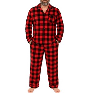 ADR Men's Pajamas Set, Soft Plush Fleece Pajamas Man, Pajamas PJs Set - 1 of 4