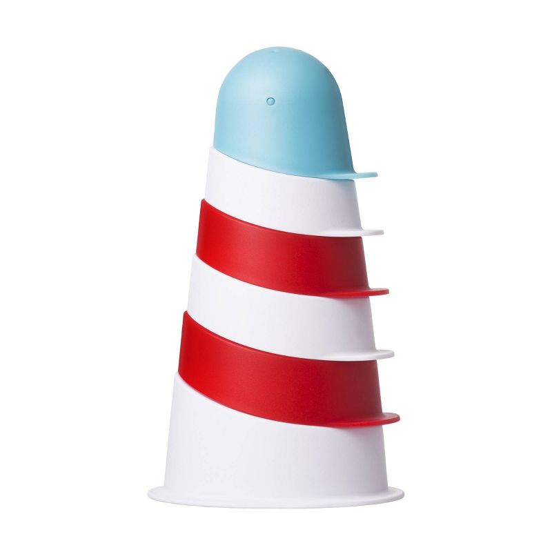 Ubbi Lighthouse Stacking Cups Bath Toy, 1 of 10