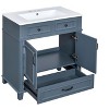 Ridstar 34.1 in. H Blue Bathroom Storage Cabinet with Soft Closing Doors - 2 of 4