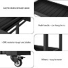 Utility Service Cart with Wheels and Lipped Shelves, 2-Shelf Outdoor Prep Cart for Home, Office, Patio Grilling, Backyard BBQ, 500lbs Capacity - 3 of 4