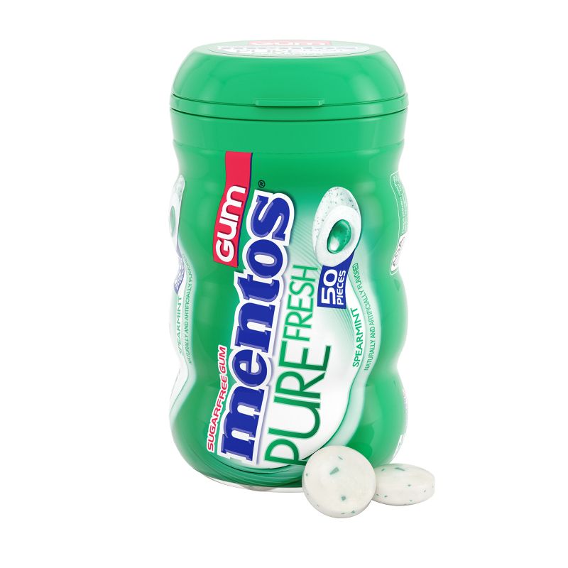 Mentos Pure Fresh Spearmint Sugar-Free Gum - 50ct, 1 of 8
