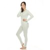 White Mark Women's Waffle Pajama Set - 2 of 4