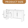 4 Door Sideboard, Large Storage Cabinet with Adjustable Shelves and Long Handles,Buffet Cabinet for Kitchen Dining Room Living Room - Leovsnove - 3 of 4