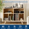 GustoWave Versatile Wood Storage Cabinet, Record Player Storage Cabinet Holds 350 Albums, Small Storage Bookcase w/Wood Texture - 3 of 4