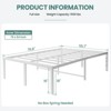 Lusimo 18 Inch Bed Frame Easy Assembly Metal Platform Bed with Steel Slat Support All Sizes - 3 of 4