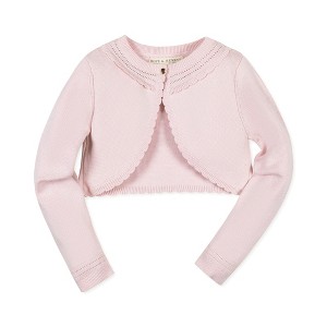 Hope & Henry Girls'  Cropped Special Detail Sweater Cardigan, Kids - 1 of 4