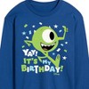 Men's - Disney - Mike Yay It's My Birthday Long Sleeve Graphic T-Shirt - 2 of 4
