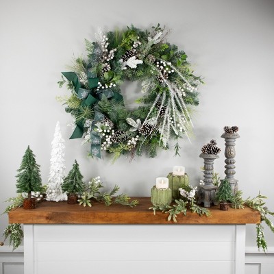 Frosted Pinecones and Berries 36'' Christmas Wreath