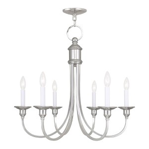 Livex Lighting Cranford 6 - Light Chandelier in  Polished Nickel - 1 of 2