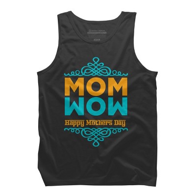 Men's Design By Humans Happy Mother's Day Mom Wow By tmsarts Tank Top