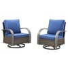 Outdoor Swivel Chair Patio Glider Chair with High Back Chair Set of 2 - 3 of 4