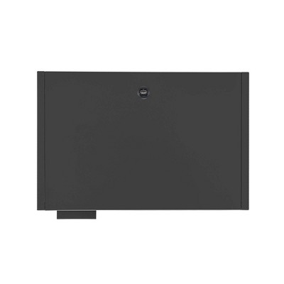 Gemma Contemporary Gray Metal Nightstand with USB Port