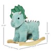 TopComfy Baby Bouncer and Rocker Toddler Kid Chair Plush Triceratops Rocking Horse Toy for Playroom Living Room, Green, 25.25"*11.75"*21.25" - 3 of 4
